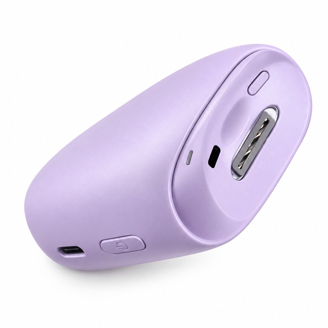 couleur Lilla — Elektrisk 2-i-1 negleklipper med fil og LED-lys