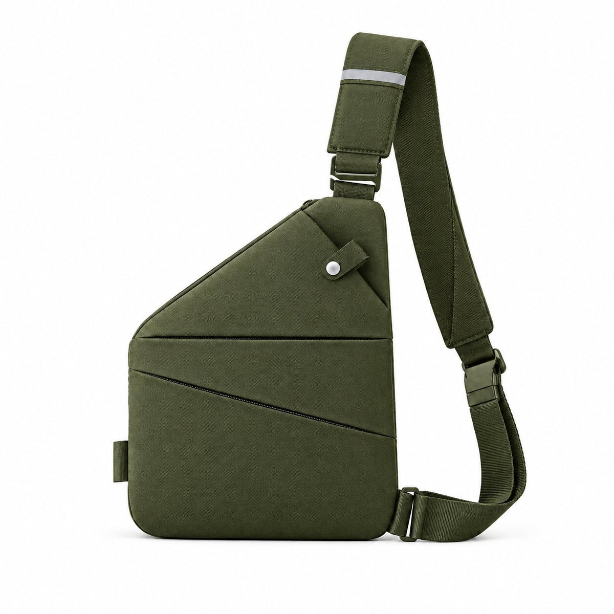 couleur Militærgrøn — Tyverisikret crossbody-taske med skjulte lynlåse