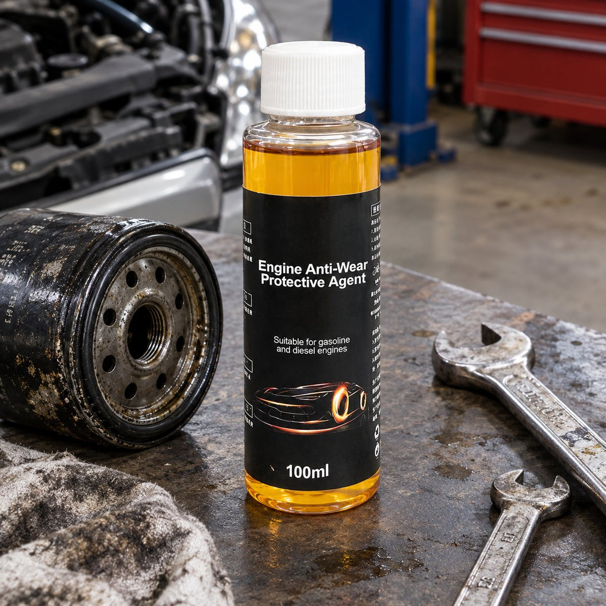 situation — MotorSkjold™ – Olieadditiv mod friktion og motorslid, 100 ml