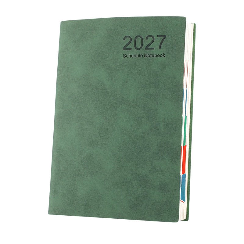 couleur Grøn — Planlægningsbog 2027 A5 – Minimalistisk kalender til hele året