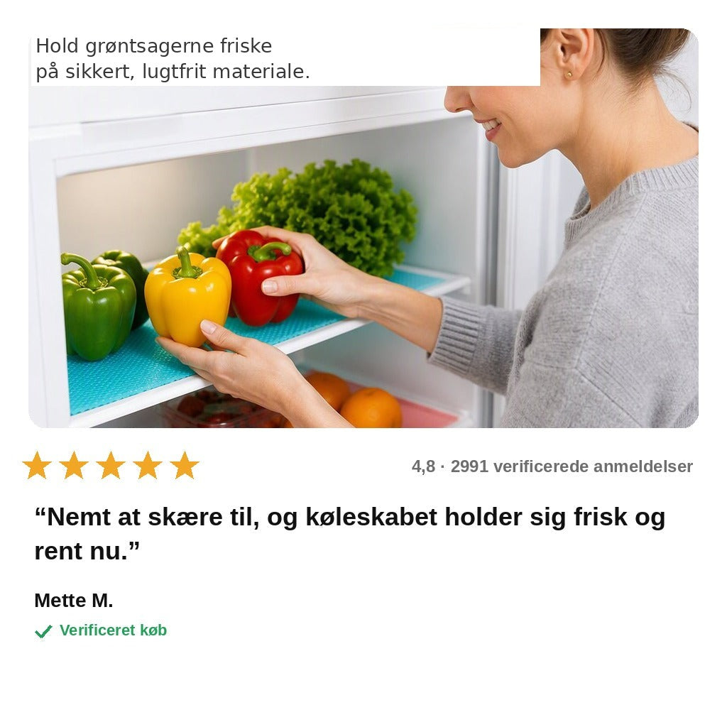 avis — FreshGrid™ Køleskabsmåtter
