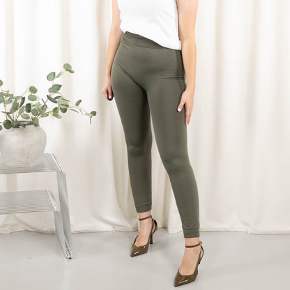 packshot — Højtaljede leggings – Salviegrøn