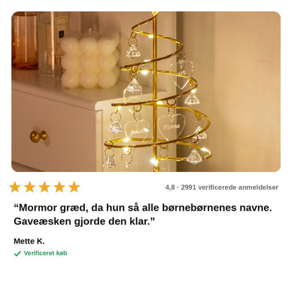 avis — Familietræ – Personligt Juletræslampe med Jeres Navne