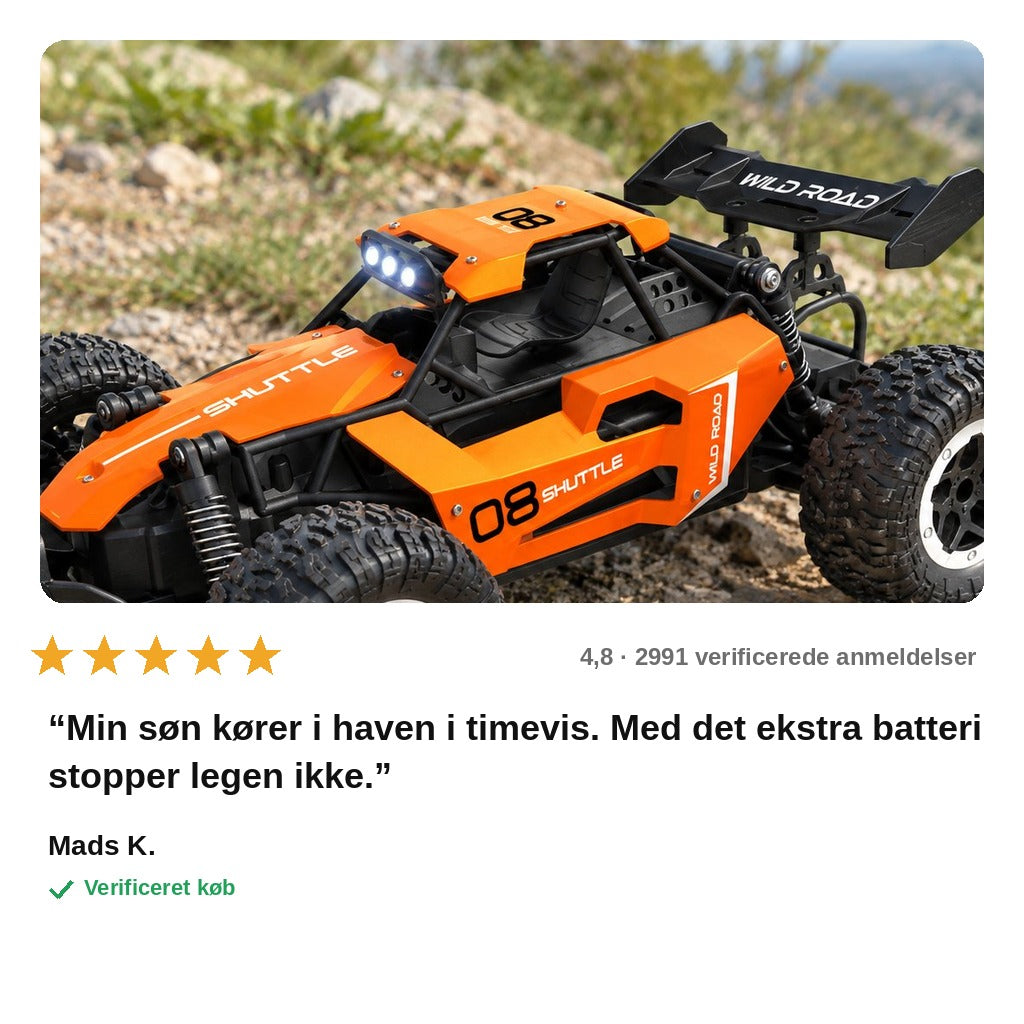 avis — Fjernstyret offroad buggy 1:16 – 2,4 GHz