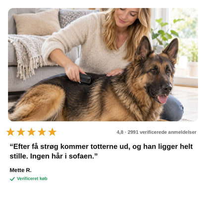 avis — Hundebørste til underuld – fjerner løs pels uden at hive