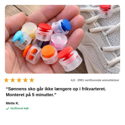 avis — Elastiske snørebånd uden knuder – tryk, stram, færdig