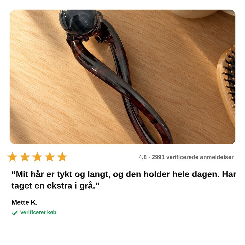 avis — Snoet hårklemme med perle – vintage-klemme der holder tykt og langt hår