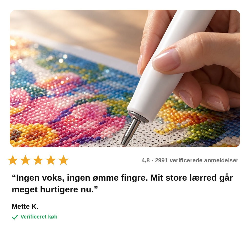 avis — DiamoPen™ – Elektrisk diamond painting-pen, trådløs og genopladelig
