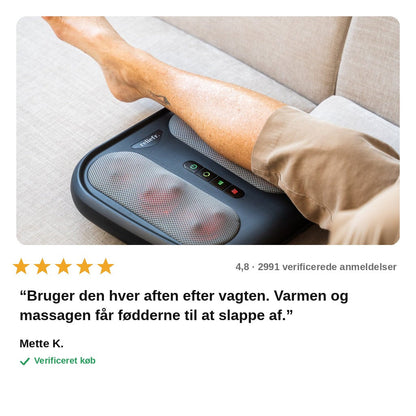 avis — Fodmassageapparat med infrarød varme – shiatsu og rødt lys