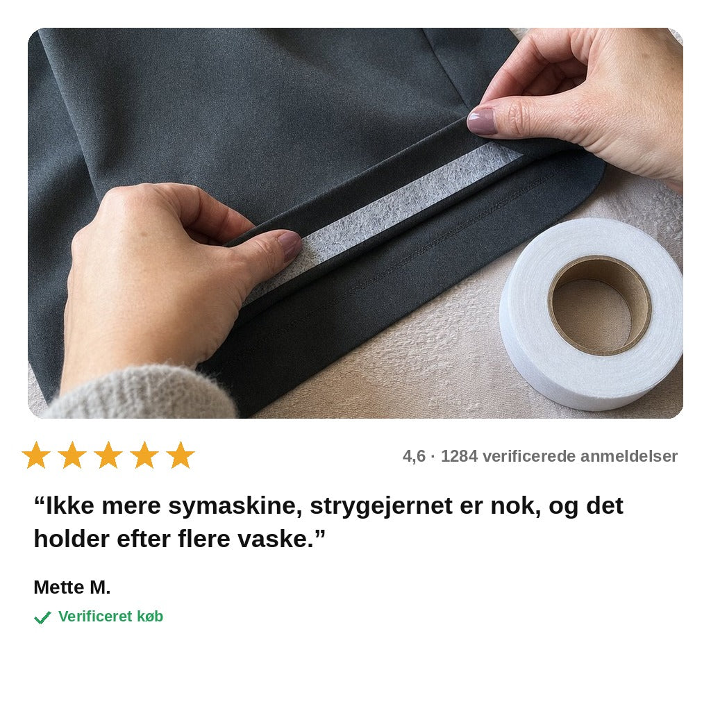 avis — HemFix™ Vaskbart Kantbånd til Bukseoplægning