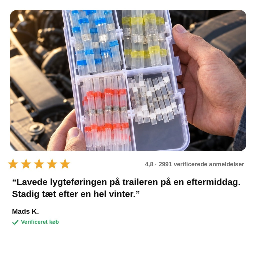 avis — Vandtætte loddemuffer – sæt med 500 stk.