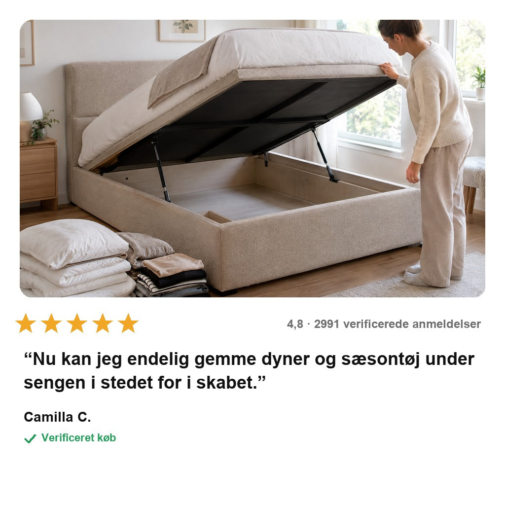 Opbevaringsseng med Praktisk Sengekiste