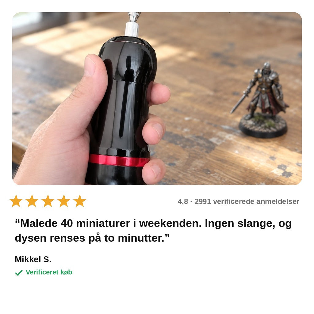 avis — Mini-airbrush med kompressor – genopladelig, uden slange