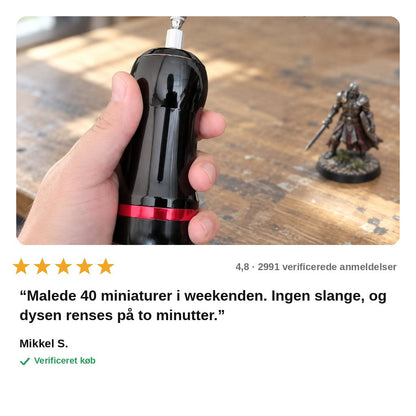 avis — Mini-airbrush med kompressor – genopladelig, uden slange