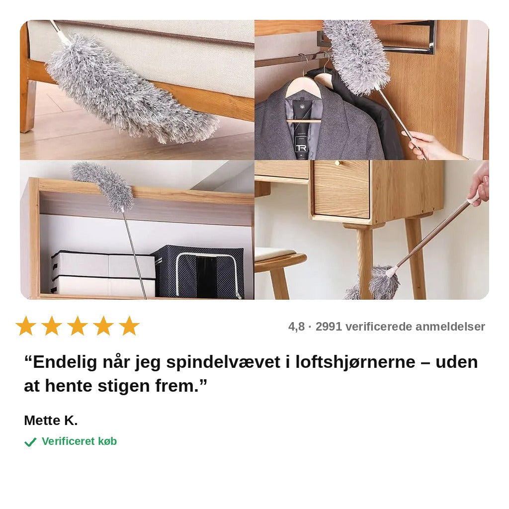 avis — DustReach™ Støvekost med teleskopskaft og mikrofiberhoved
