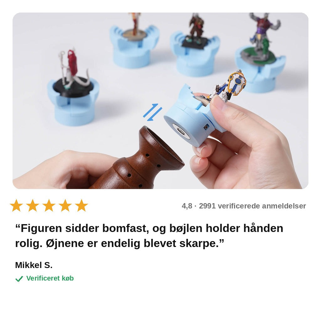 avis — MiniGreb™ – Ergonomisk malehåndtag til miniaturefigurer med magnetisk greb