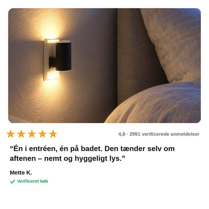 avis — Aftenlys™ – LED-væglampe til stikkontakten, der tænder af sig selv i mørke