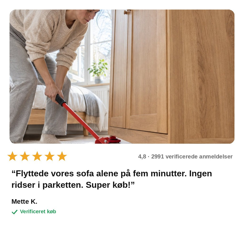 avis — Møbelflyttesæt med løftestang – 5 dele, op til 150 kg