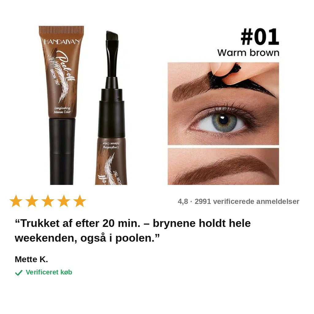 avis — Brynly™ Vandtæt øjenbrynsfarve – påfør, vent, træk af