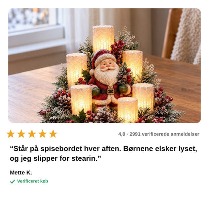 avis — Juledekoration med LED-lys – flammefri borddekoration til jul