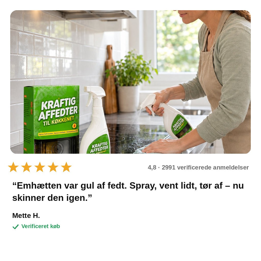 avis — Kraftig affedtningsspray til køkkenet – 500 ml med ferskenduft