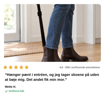 avis — Magnetisk Skohorn i Massivt Træ 55 cm – Vægbeslag uden Boring