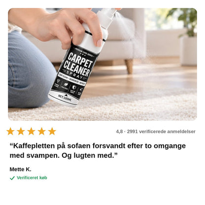 avis — Tæpperens Spray – dybderens til tæpper, polstring og bilsæder