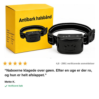 avis — Smart Anti-Gø Halsbånd – Lyd og Vibration, Genopladeligt