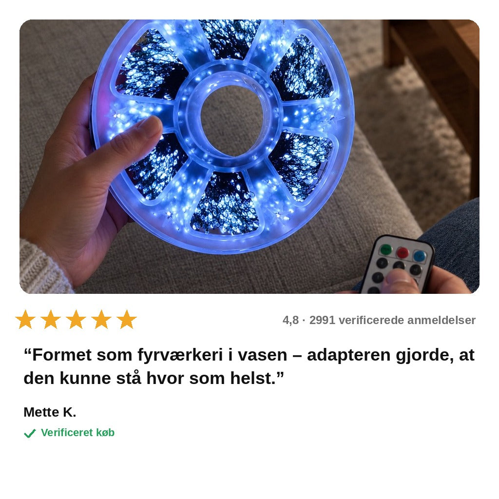 avis — Gnistra™ Fyrværkeri LED-lyskæde med fjernbetjening og USB