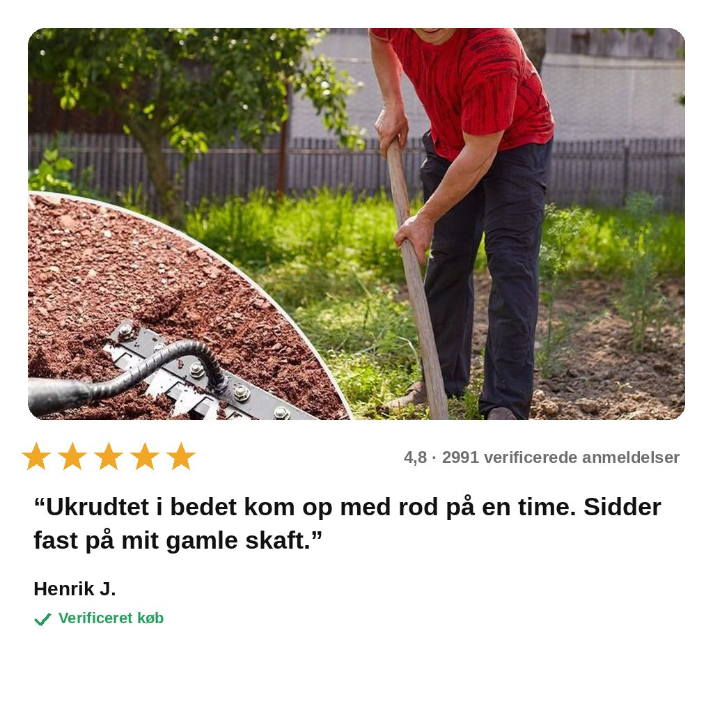 avis — Ukrudtsrive i hærdet kulstofstål – 5, 6, 7 eller 8 tænder