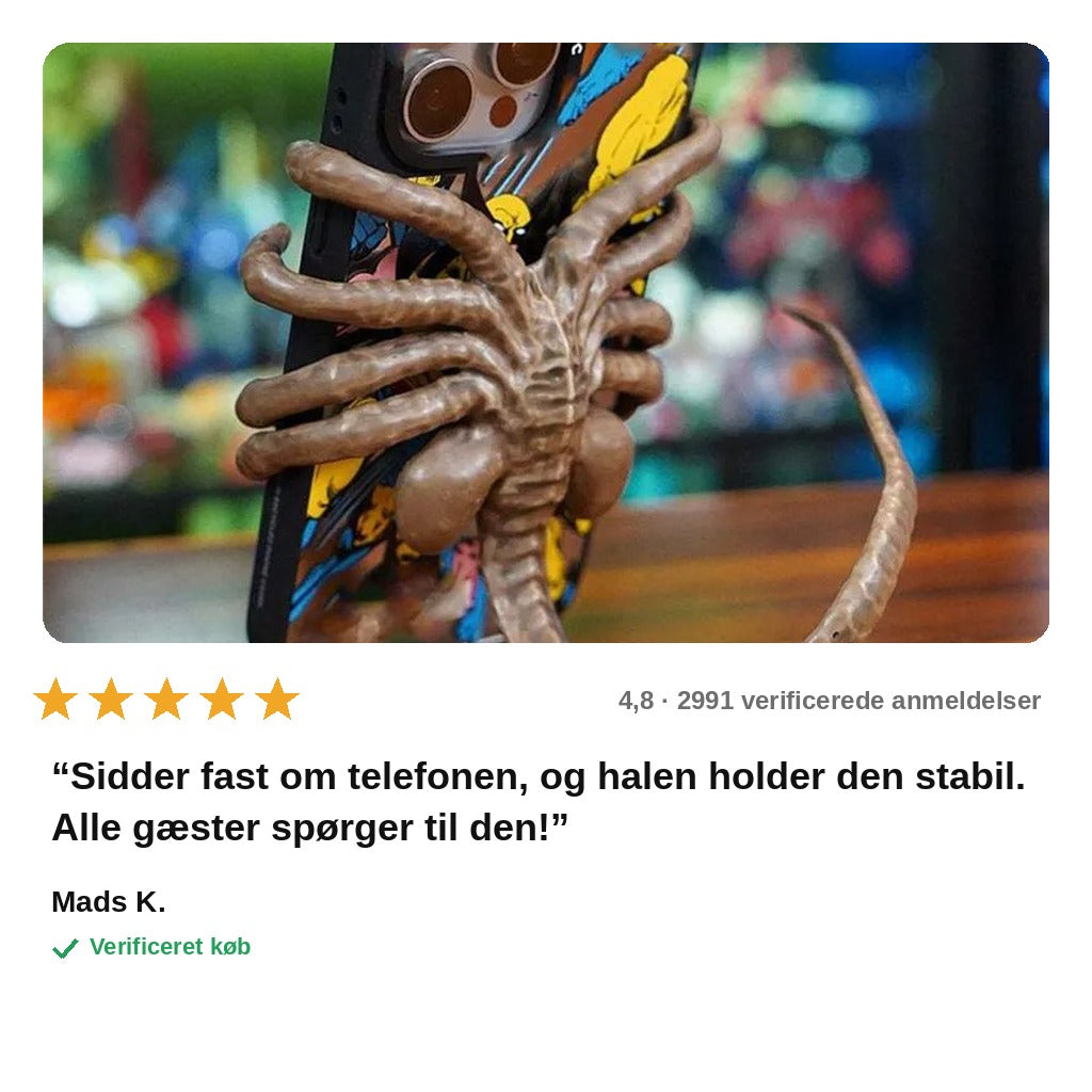 avis — Facehugger mobilholder – telefonholder med 8 bøjelige ben