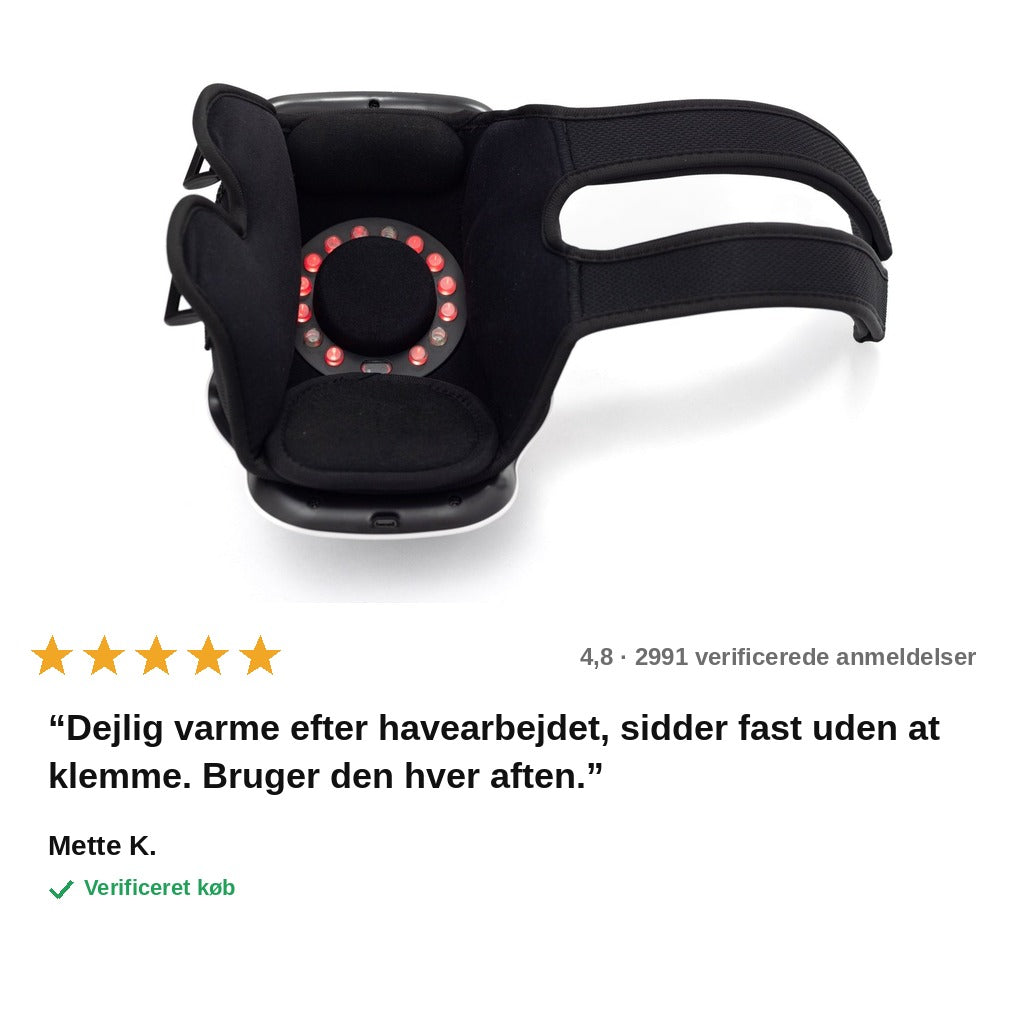 avis — ThermaKnæ™ – Trådløs knæmassager med varme, vibration og rødt lys