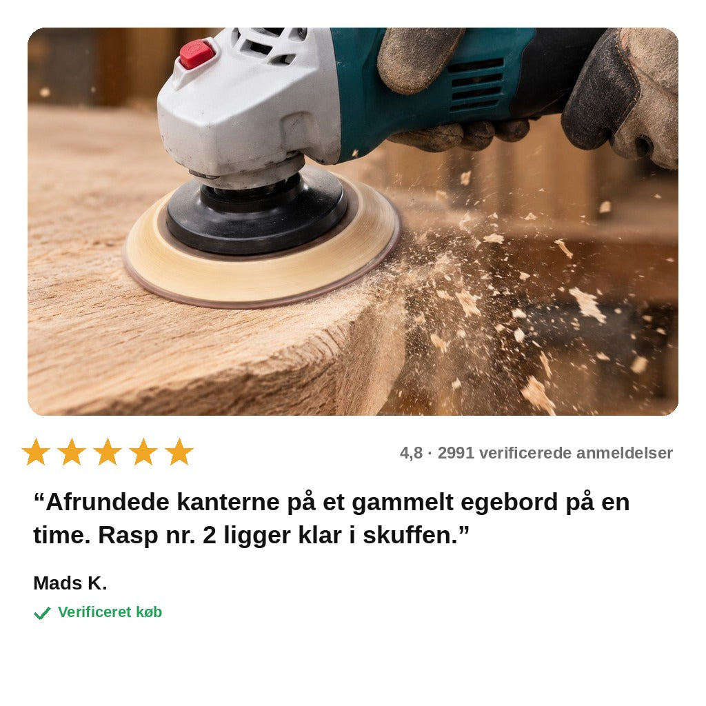 avis — Lige trærasp til vinkelsliber – Ø125 mm