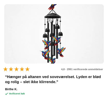 avis — Vindspil med regnbuefigurer – sort aluminium, op til 91 cm