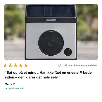 avis — Elektronisk P-skive med solceller – indstiller selv ankomsttiden