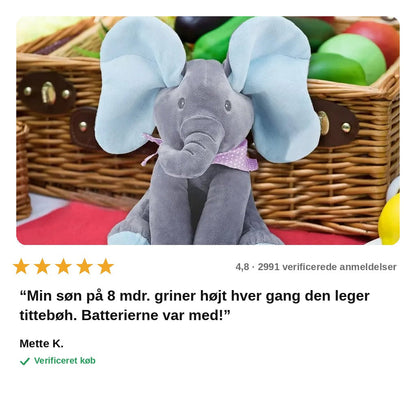 avis — Tittebøh-elefanten – interaktiv elefantbamse