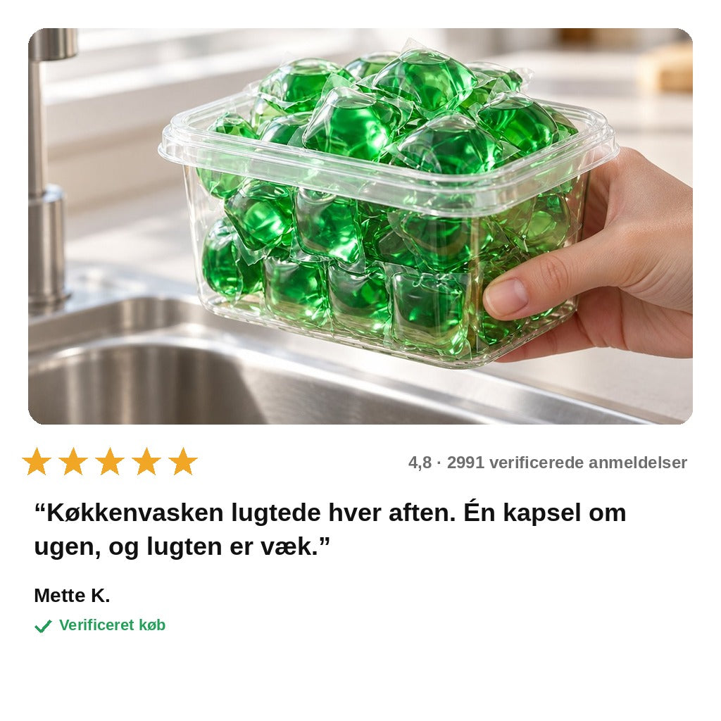 avis — Enzymkapsler til afløb – fjerner dårlig lugt fra kilden