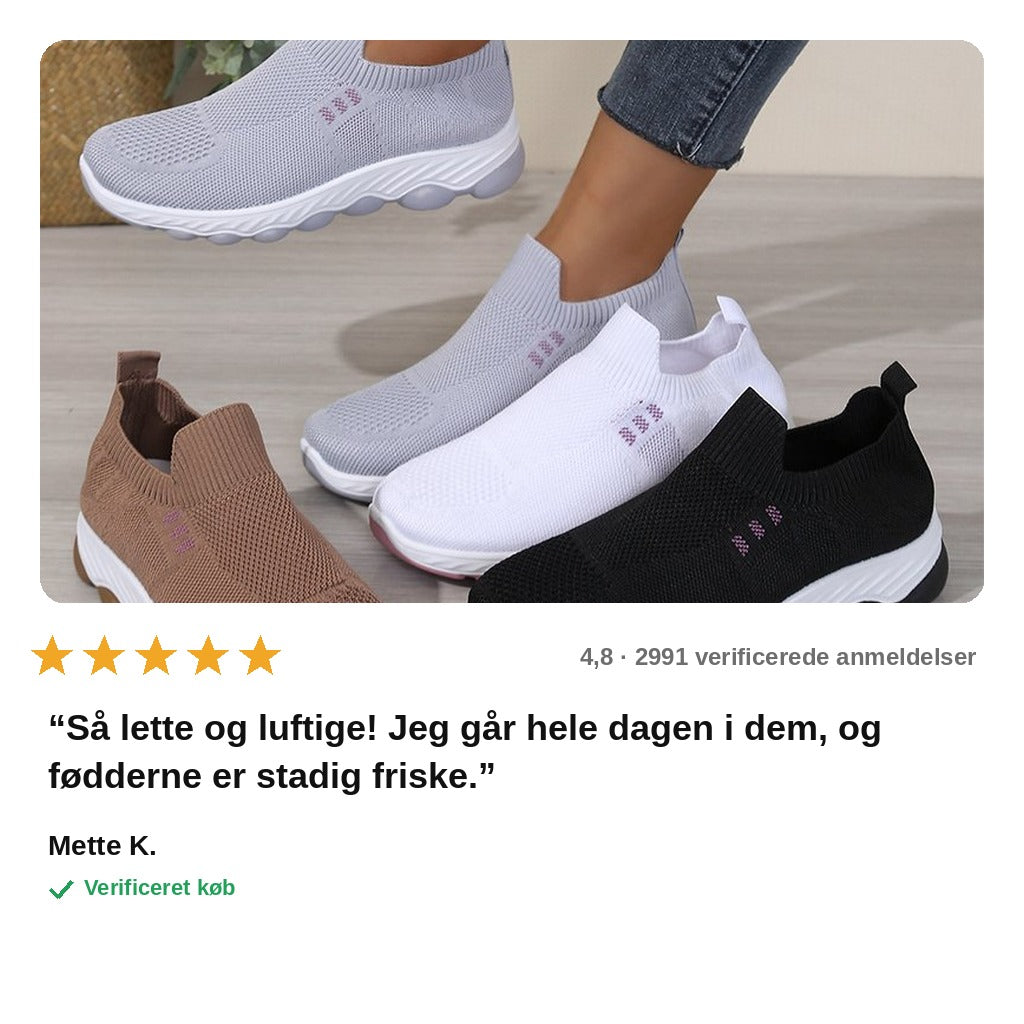 avis — Åndbare slip-on gåsko til kvinder