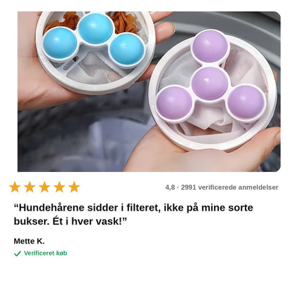 avis — Flydende fnugfilter til vaskemaskine – fanger fnug, hår og dyrehår