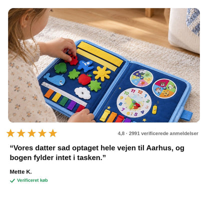 avis — Montessori Aktivitetsbog i Stof – Skærmfri Leg til Små Hænder