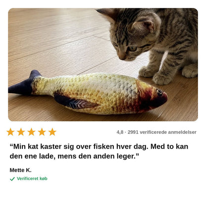 avis — Sprællende fisk til katte – genopladeligt kattelegetøj