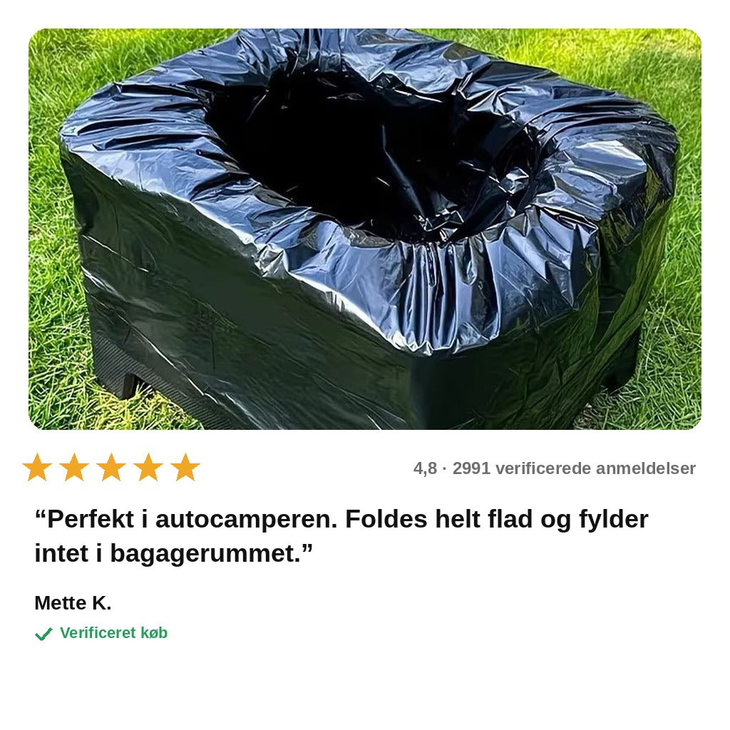 avis — Bærbart Sammenklappeligt Rejsetoilet – Kraftigt PP-stel med låg, kun 6,3 cm sammenfoldet