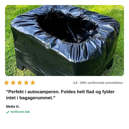 avis — Bærbart Sammenklappeligt Rejsetoilet – Kraftigt PP-stel med låg, kun 6,3 cm sammenfoldet
