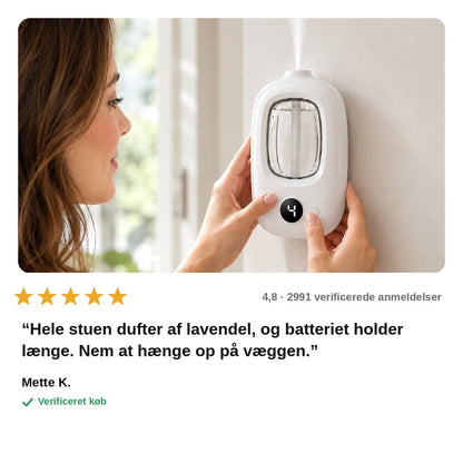 avis — AromaPuff™ Automatisk Duftspreder – Genopladelig, til Væg eller Bord