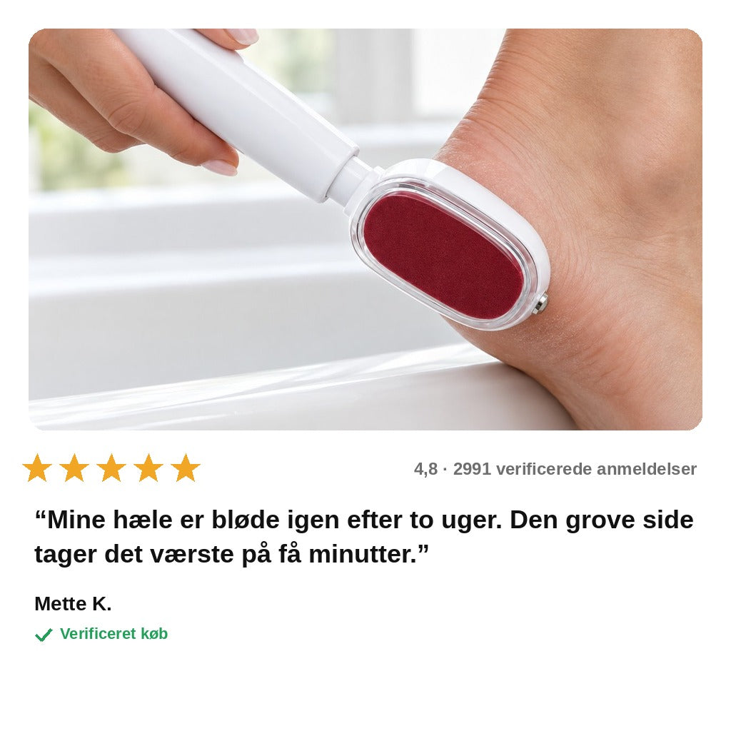 avis — SilkHæl™ Dobbeltsidet Fodfil – Grov og Fin Side til Hård Hud