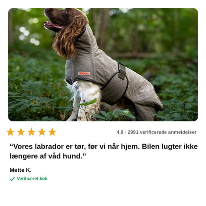 avis — TørPels™ – Tørredækken til hunde, opsugende indeni og vandafvisende udenpå