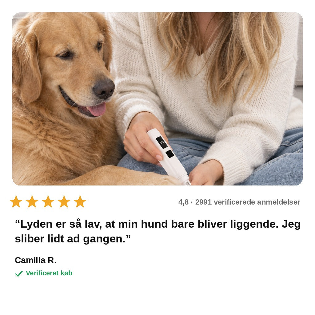 avis — Elektrisk kloslibber til hund og kat med LED-display