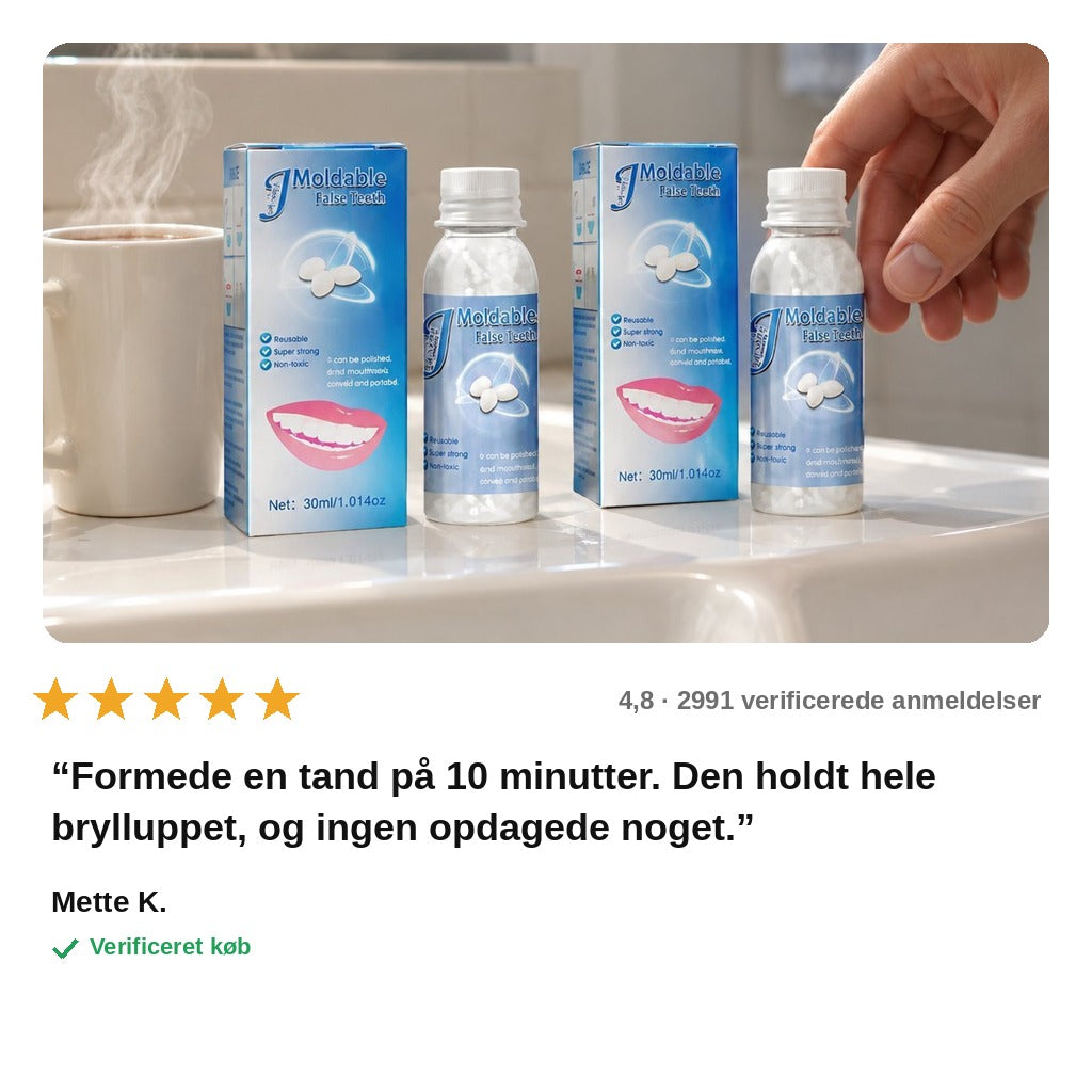 avis — Midlertidig tandreparation – formbart granulat | Køb 1, få 1 gratis