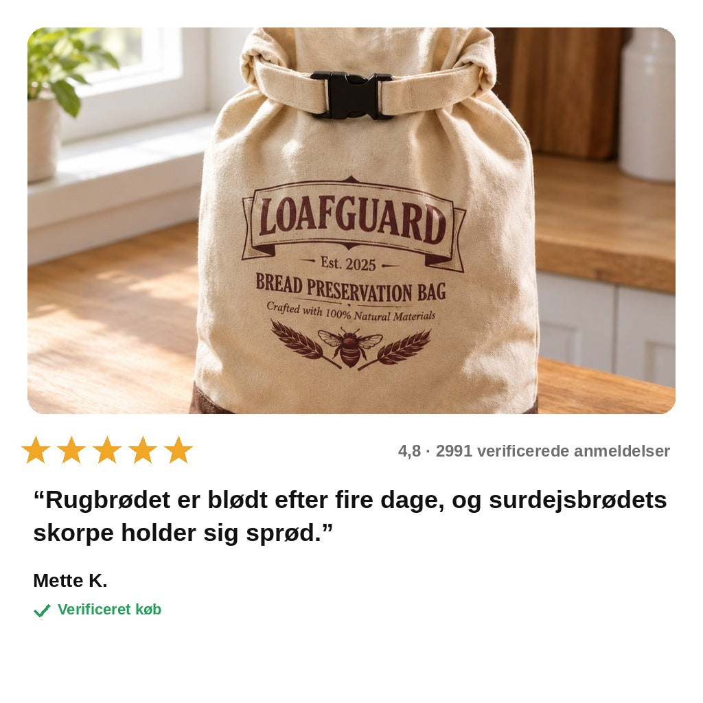 avis — Bivoks Brødpose i Bomuld – Holder Brødet Friskt og Skorpen Sprød