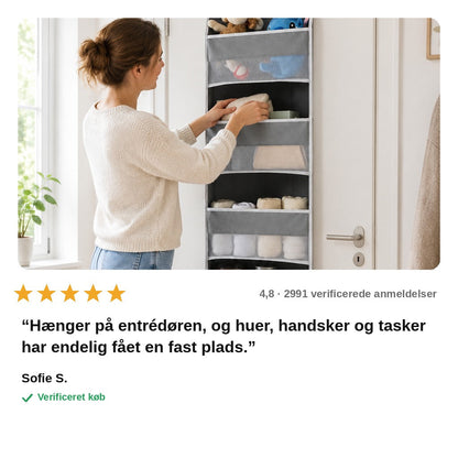 avis — Hængende opbevaringsreol til døren – 5 rum og 10 sidelommer